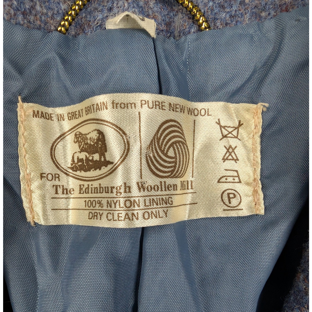 Edinburg Woollen Mill Skirt Suit Set Women 10 3 Piece Vintage Blue Pleated Retro - Picture 8 of 16
